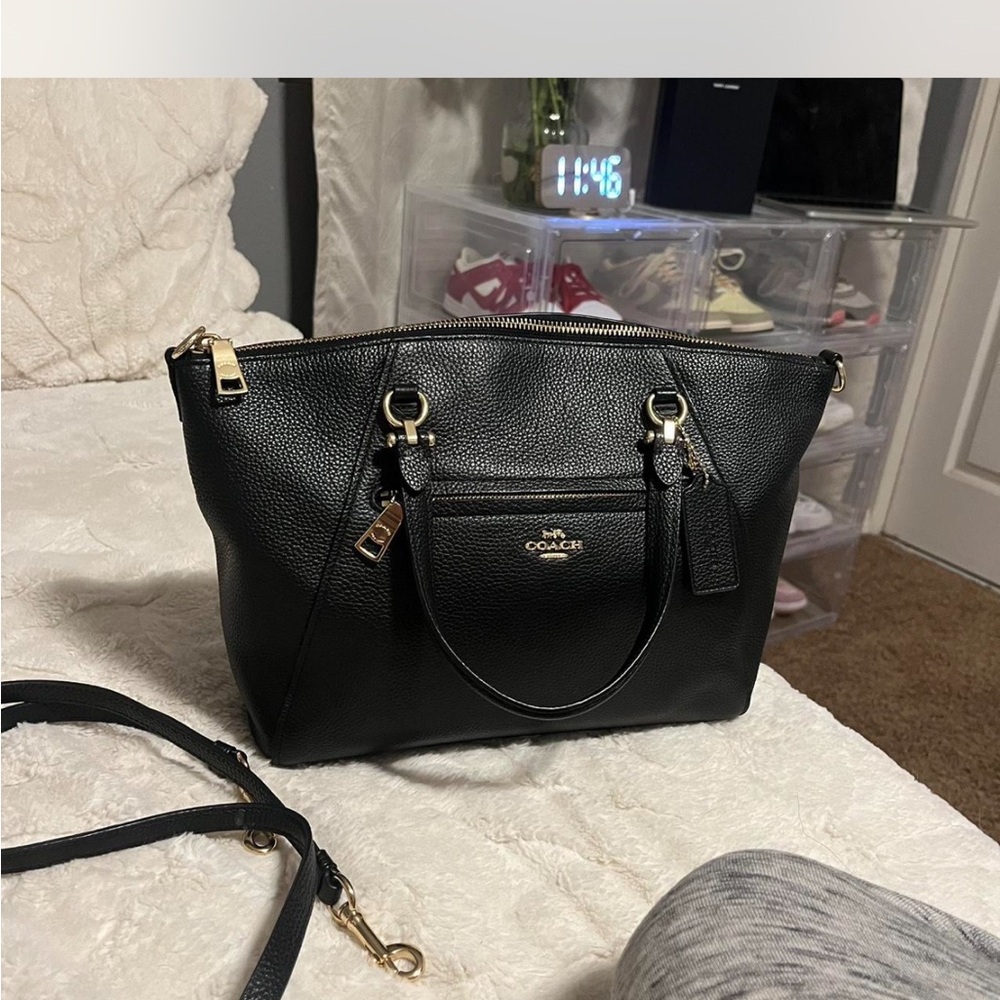 Coach Black Leather Shoulder Bag